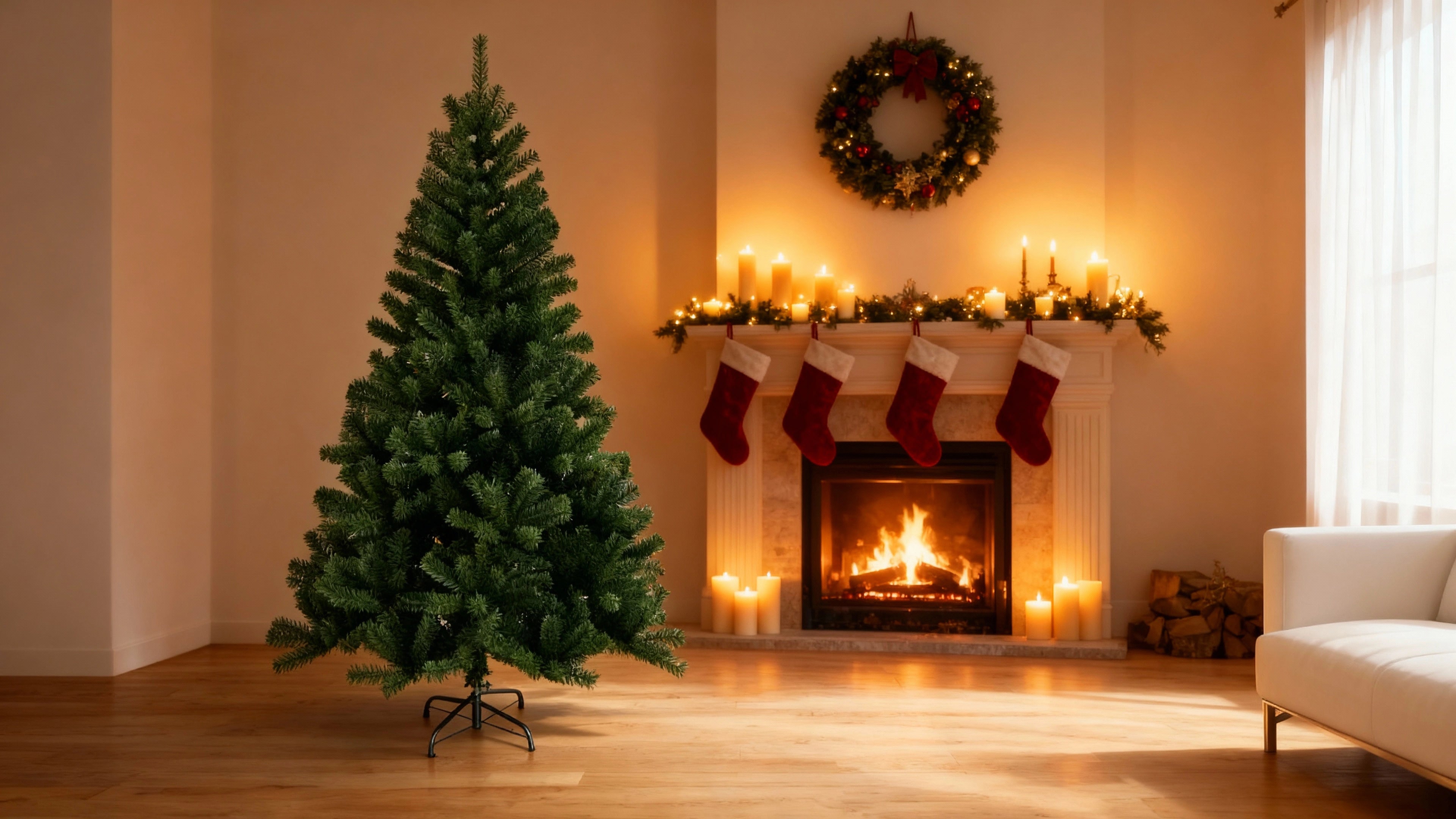 Albero di Natale artificiale 180cm in PVC verde e metallo rinforzato, folto, effetto realistico con borsone incluso