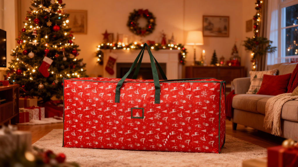 Borsa porta albero di Natale rossa
