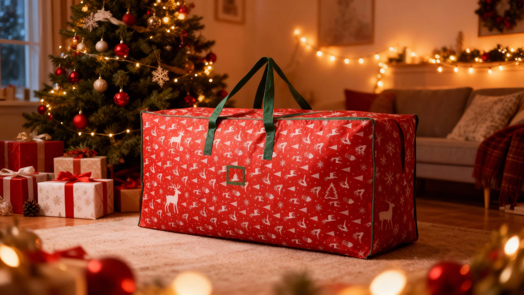 Borsa porta albero di Natale rossa