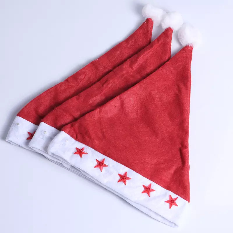 Cappello di Babbo Natale con stelle luminose