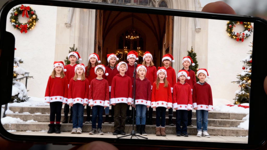 Cappello di Babbo Natale con stelle luminose