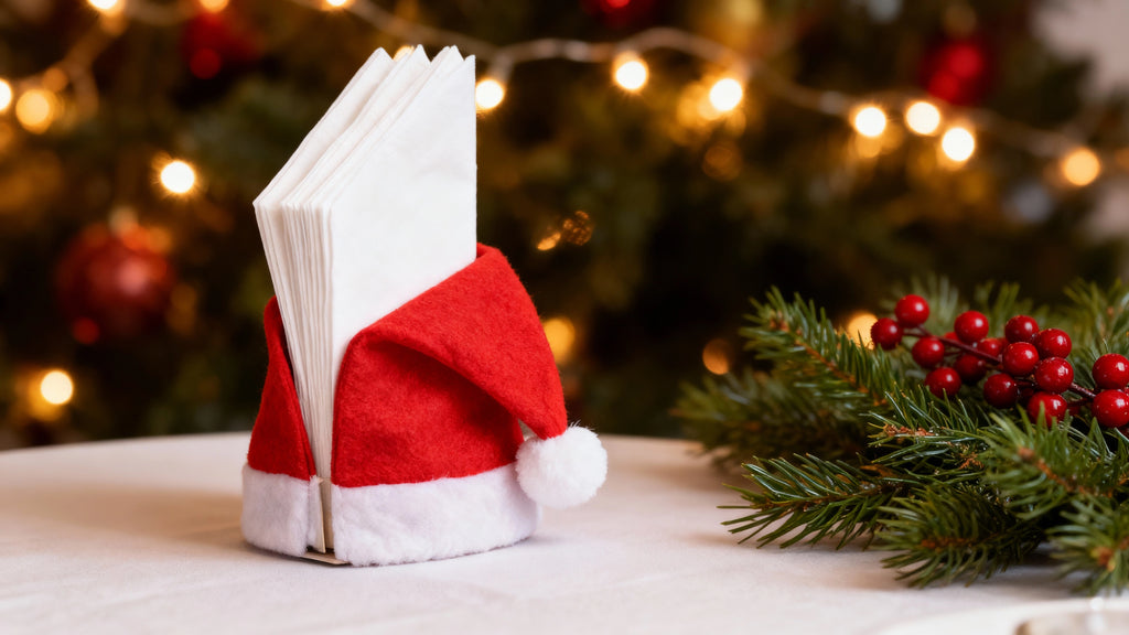 Mini cappello di Babbo Natale porta posate