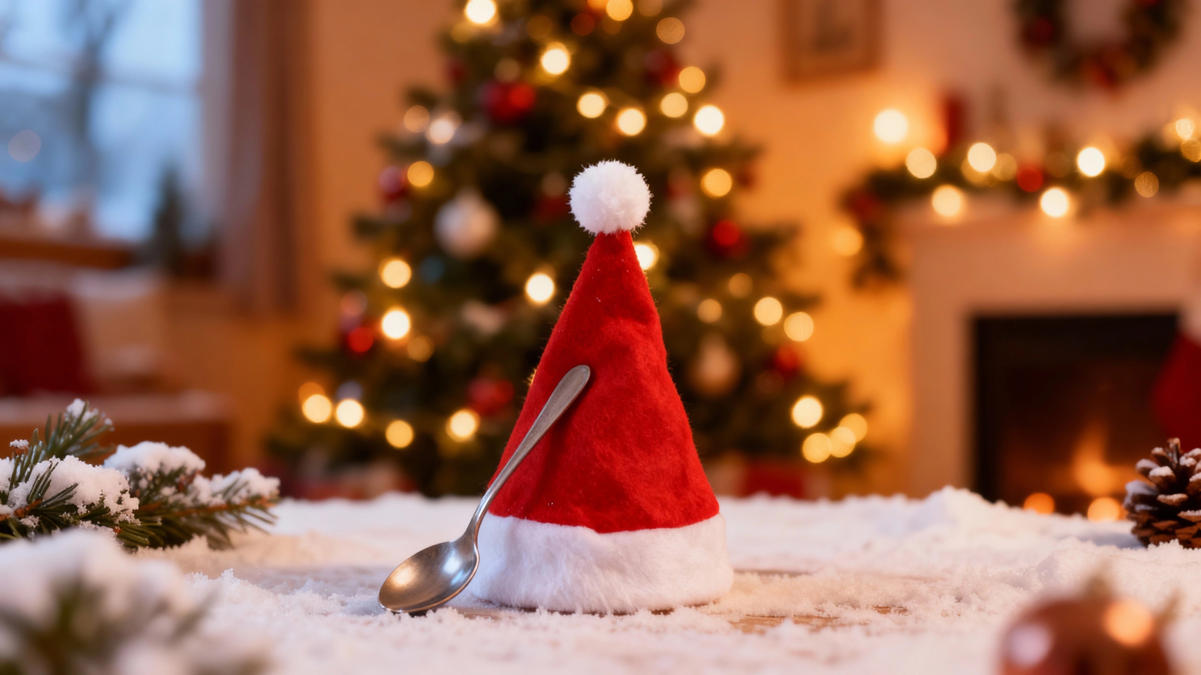 Mini cappello di Babbo Natale porta posate