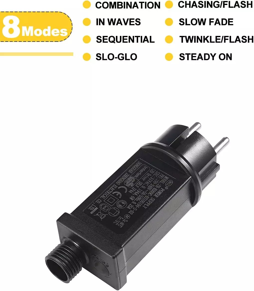 Serie luci di Natale 500 LED 50metri luce calda, uso interno