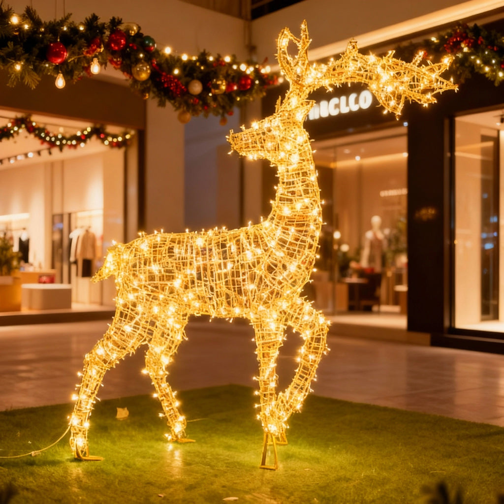 Renna luminosa LED 1,5m luce calda per interno ed esterno