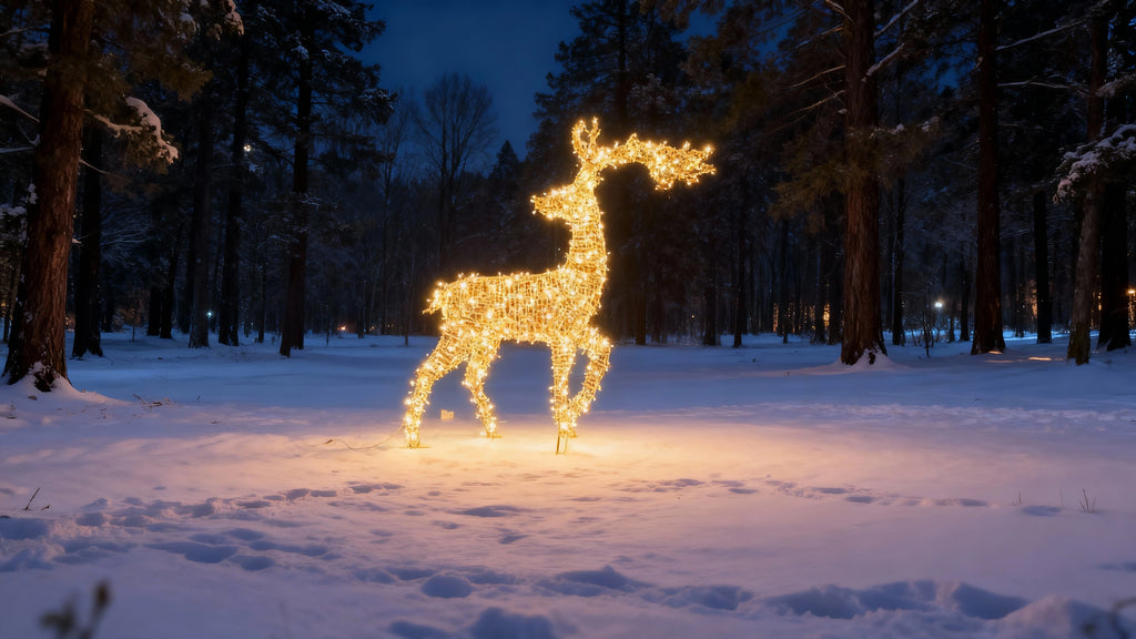 Renna luminosa LED 1,5m luce calda per interno ed esterno