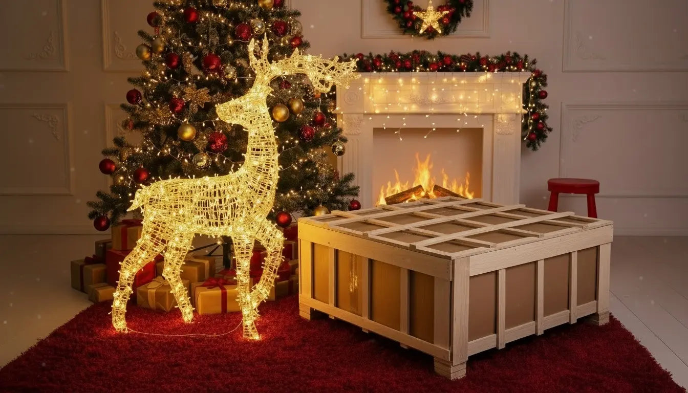 Renna luminosa LED 1,5m luce calda per interno ed esterno