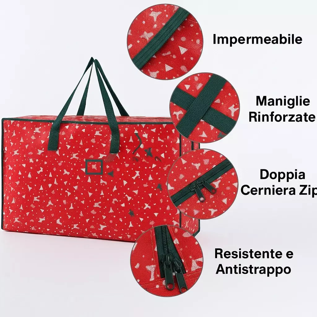 Borsa porta albero di Natale rossa